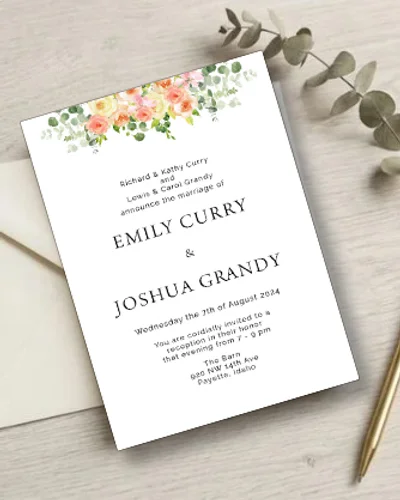 Canva Wedding Invitation Printing Provo example 1