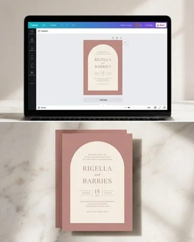 Canva Wedding Invitation Printing Provo example 2