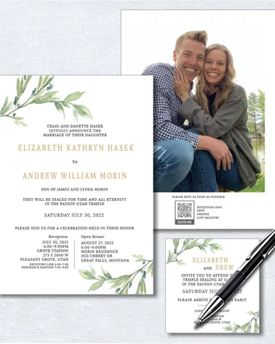 LDS Temple Sealing Invitations Provo example 2